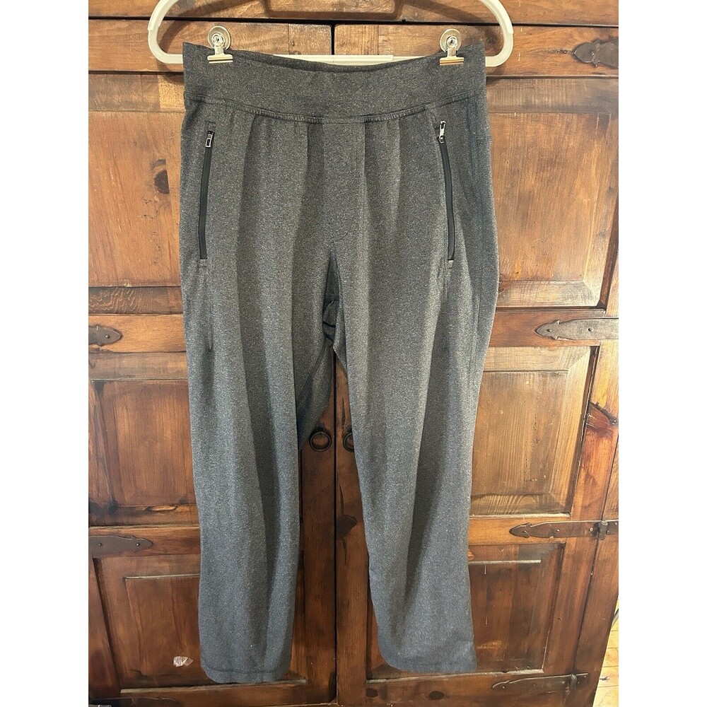 Lululemon Men's Jogger Pants SZ M Grey Elastic Drawstring Wide Leg Sweatpants